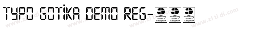 Typo Gotika Demo Reg字体转换